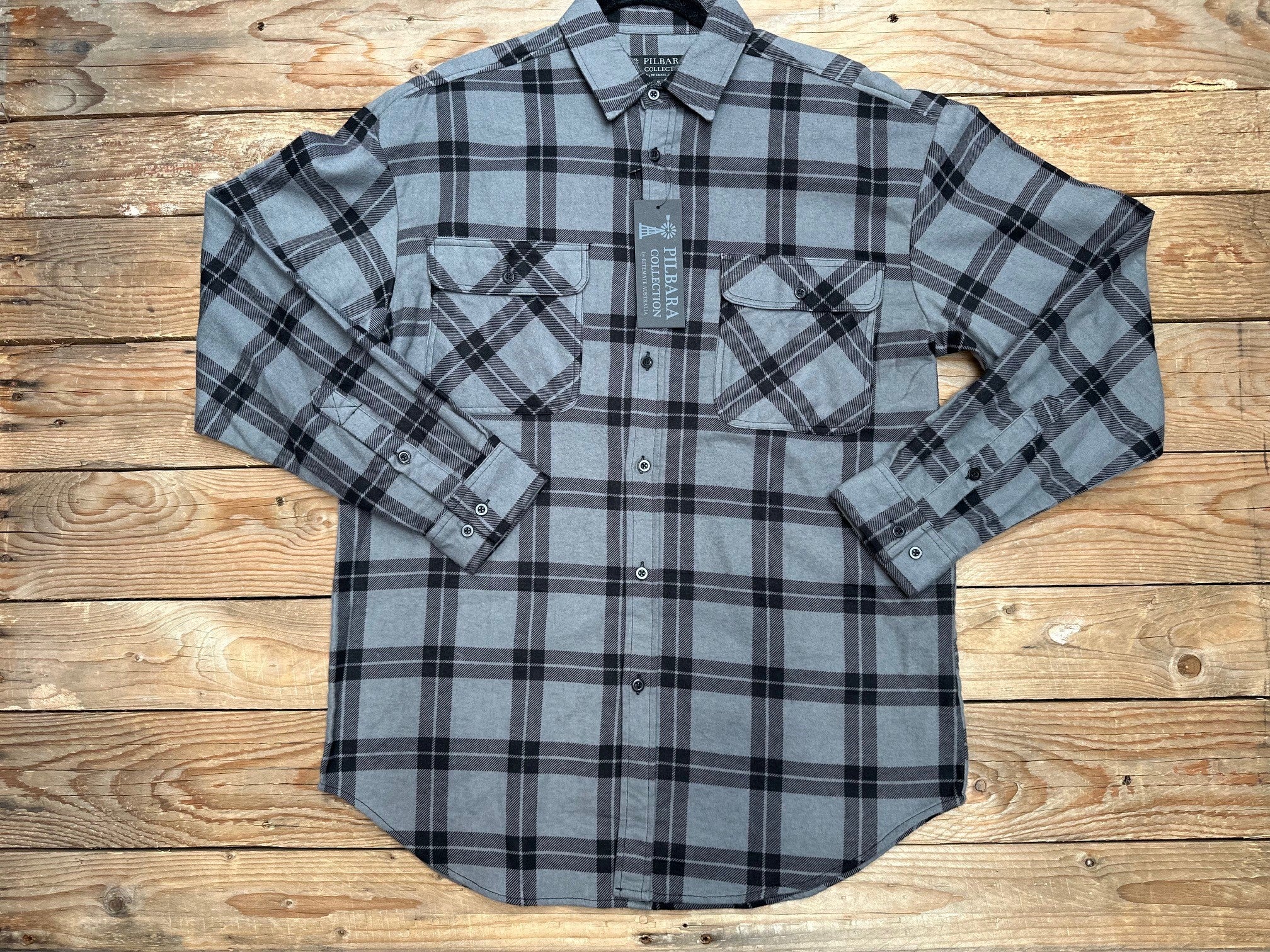 Men’s Pilbara Flannelette Open Front Shirt - Choose Colour (7497115992141)