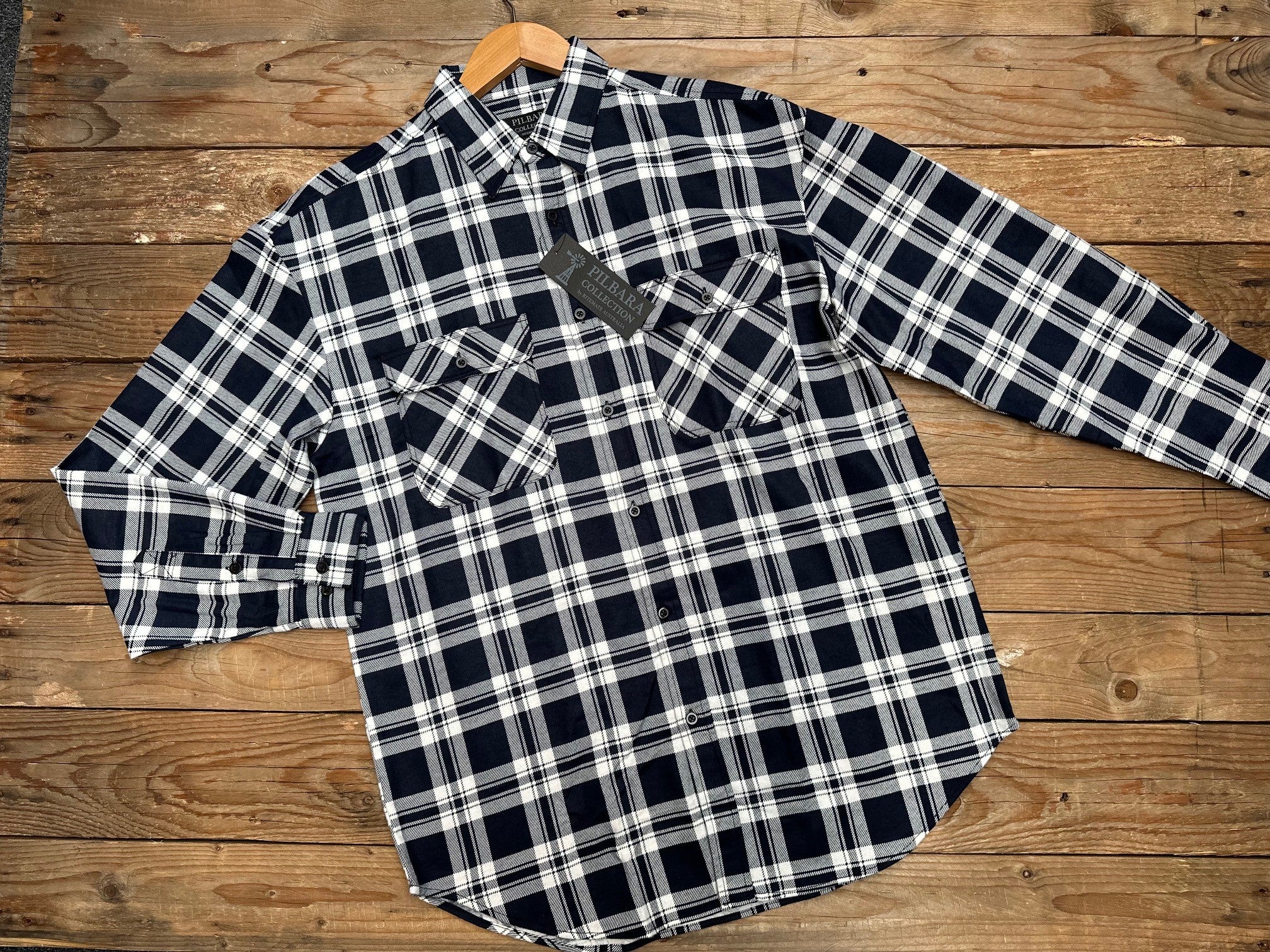 Men’s Pilbara Flannelette Open Front Shirt - Choose Colour (7497115992141)