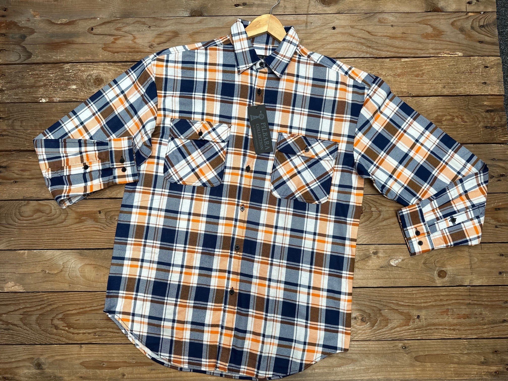 Men’s Pilbara Flannelette Open Front Shirt - Choose Colour (7497115992141)