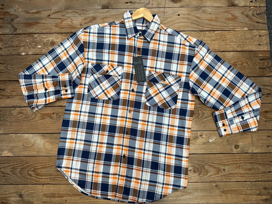 Men’s Pilbara Flannelette Open Front Shirt - Choose Colour (7497115992141)