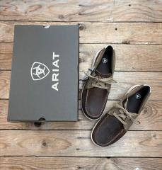 Mens Ariat Hilo Shore Stretch Lace Slip on Shoe - Distressed Brown