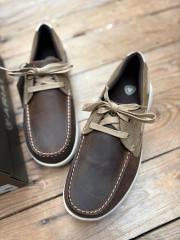 Mens Ariat Hilo Shore Stretch Lace Slip on Shoe - Distressed Brown