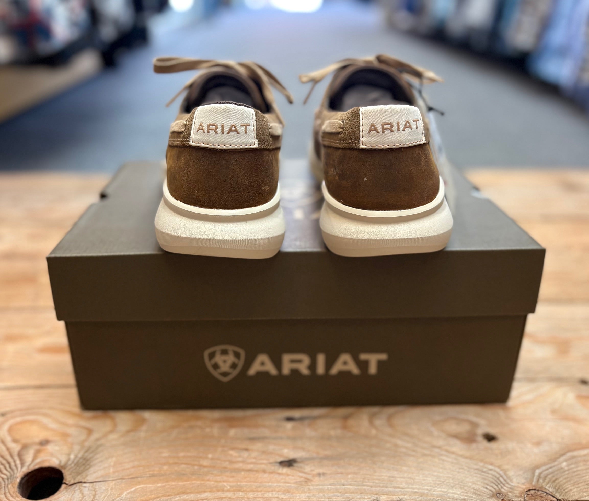 Mens Ariat Hilo Shore Stretch Lace Slip on Shoe - Distressed Brown