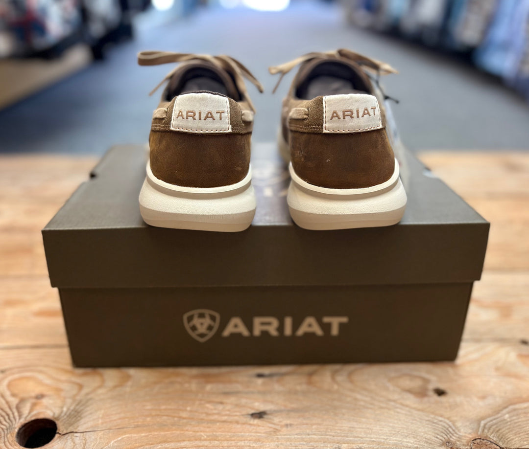 Mens Ariat Hilo Shore Stretch Lace Slip on Shoe - Distressed Brown