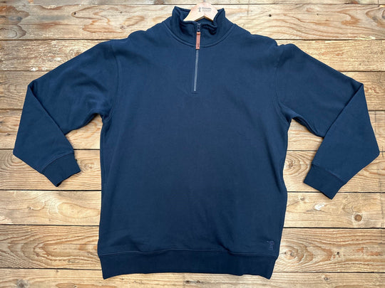 Mens Pilbara Classic Zipper Pullover French Navy (7500591530061)
