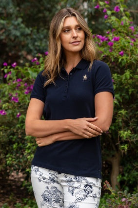 Womens Thomas Cook Mia Polo Shirt - Navy (7336669347917)