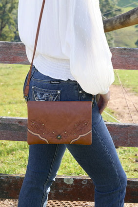 Pure Western Michelle Crosbody Bag - Tan