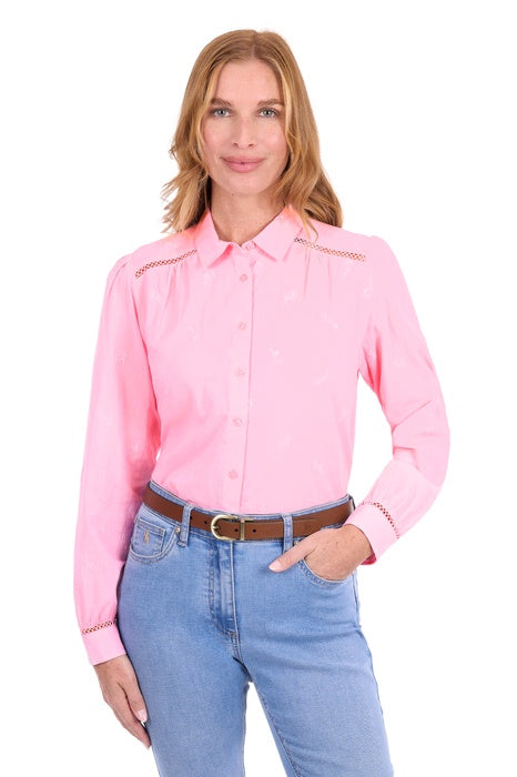 Womens Thomas Cook Mindy Long Sleeve Shirt - Rose Pink