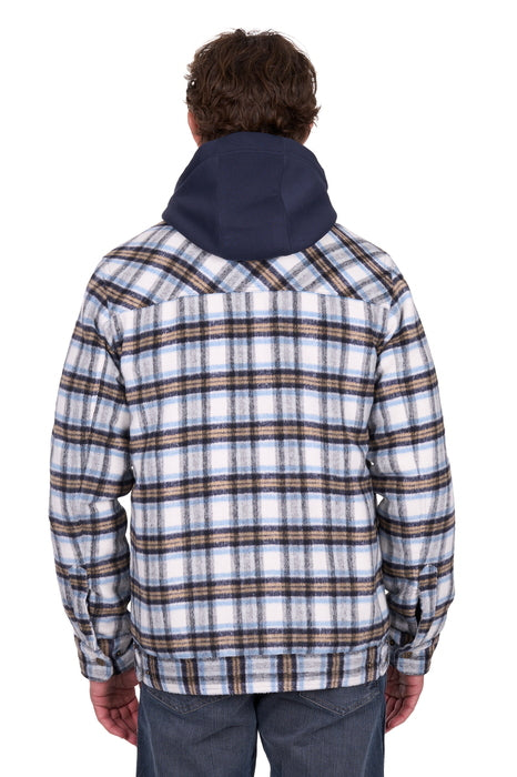 Mens Wrangler Mitchell Shirt Flanno Jacket - Blue / White
