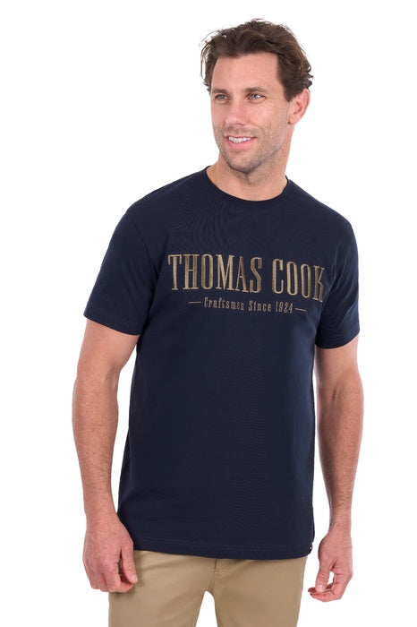 Mens Thomas Cook Nathan Short Sleeve Tee Tshirt - Navy