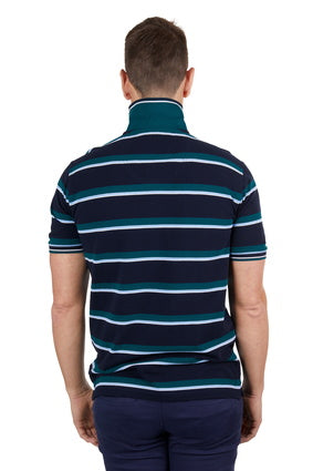 Mens Thomas Cook Nolan Tailored Polo Shirt - Navy / Ocean (7351243735117)