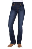 Womens Pure Western Nova High Rise Boot Cut Jean - Dark Ink - 34 Leg