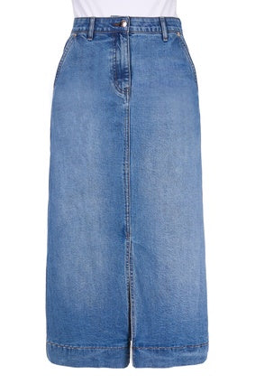 Womens Thomas Cook Nova Denim A Line Skirt - Light Wash
