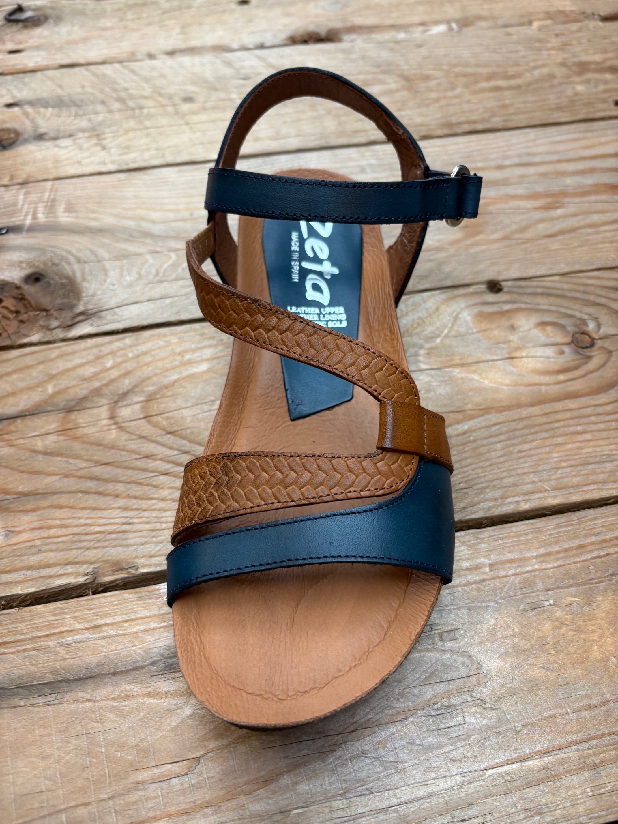 Womens Zeta Onyx Sandal - Vaq. Marino-B / Weave Cuero