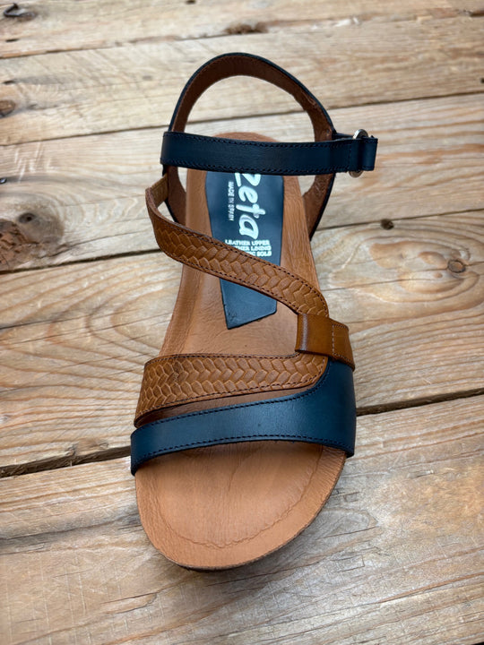Womens Zeta Onyx Sandal - Vaq. Marino-B / Weave Cuero
