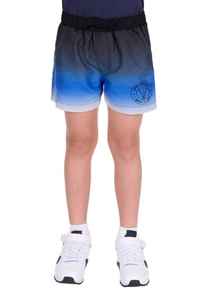 Boys Pure Western Phillip Boardshorts - Black / Royal (7547319124045)