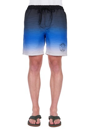 Mens Pure Western Phillip Boardshorts - Black / Royal (7547313717325)