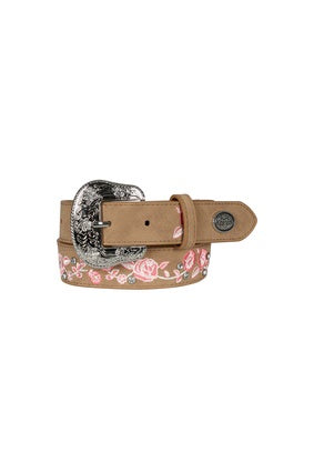 Kids Pure Western Andriana Belt - Light Tan Floral (7547362541645)