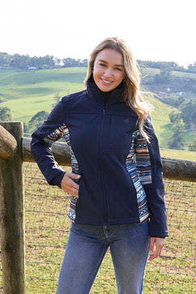 Womens Pure Western Misha Softshell Jacket - Navy (7472652714061)