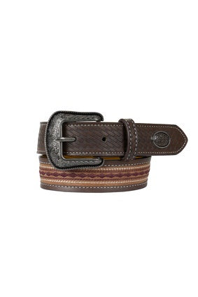 Kids Pure Western Oscar Belt - Choc / Tan (7442010341453)