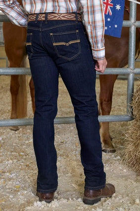 Mens Pure Western Hawkins Straight Jean - Indigo
