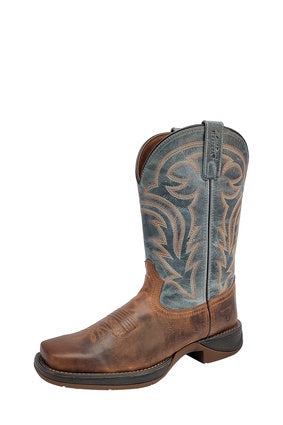 Mens Pure Western Irving Boot - Brown / Blue (7510407774285)