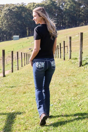 Womens Pure Western Meg Boot Cut Jean - 32 Leg (7548959490125)