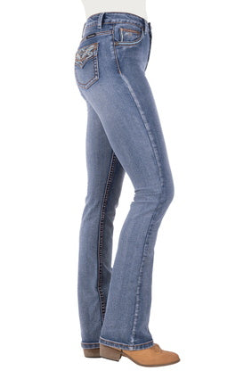Womens Pure Western Nina High Rise Boot Cut Jean - (6895068938317)
