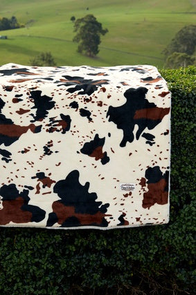 Pure Western Cow Print Snuggle Blanket (7534434320461)