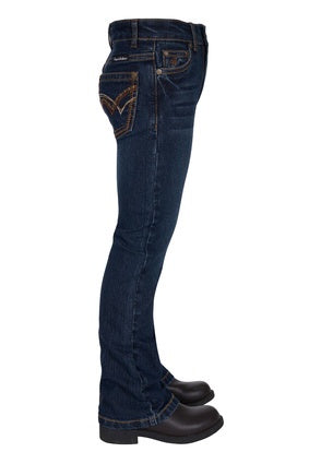 Girls Pure Western Sam Boot Cut Jeans - Midnight (7547308179533)