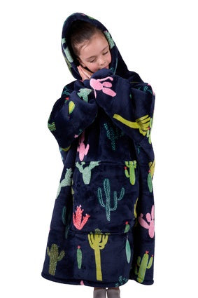 Kids Pure Western Cactus Snuggle Hoodie (7505930453069)