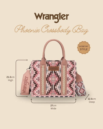 Wrangler Phoenix Crossbody Bag - Pink or Tan (7497067593805)
