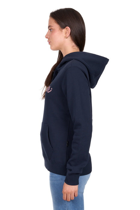 Womens Wrangler Piper Hoodie Pullover Jumper - Navy