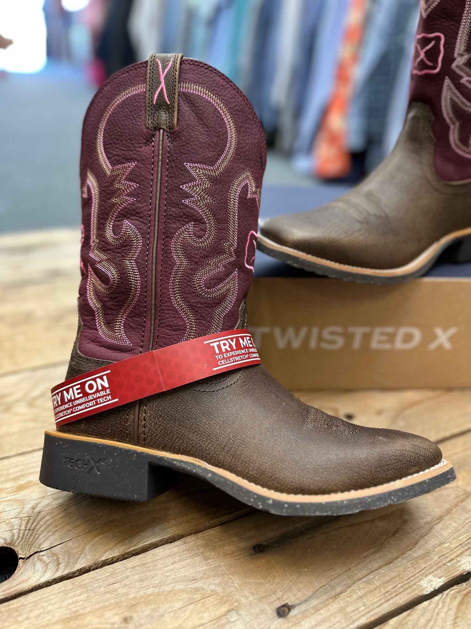 Womens Twisted X 11" Tech X2 Boot - Pink / Brunette (7495251132493)