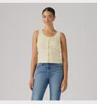 Womens Levi Strauss Dry Goods Pointelle Lace Tank - Pear Sorbet Isabel Floral or Navy Blazer