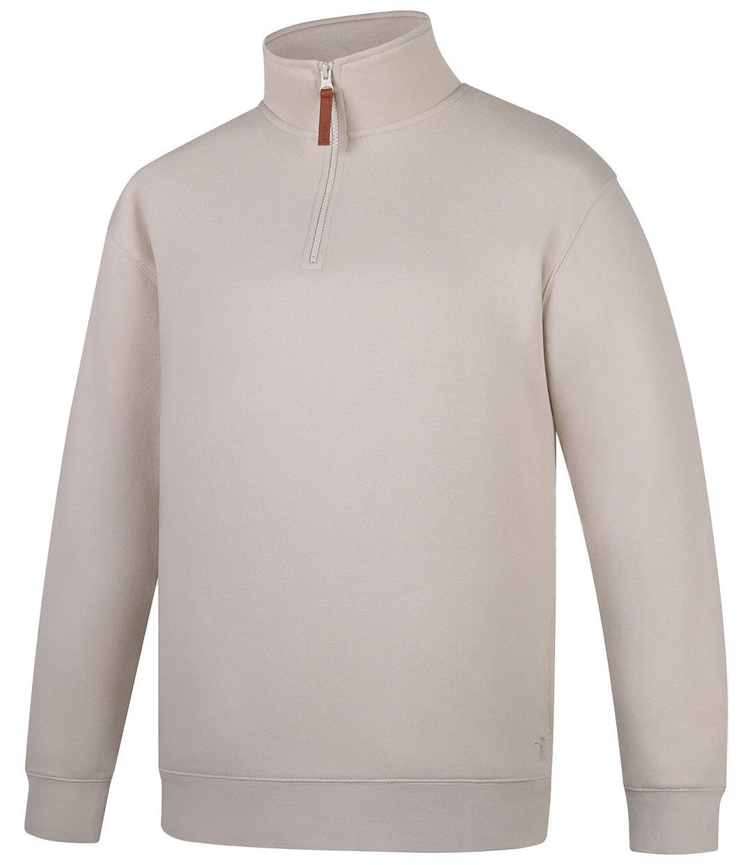 Mens Pilbara Classic 1/4 Zip Pullover Jumper - Pumice Stone