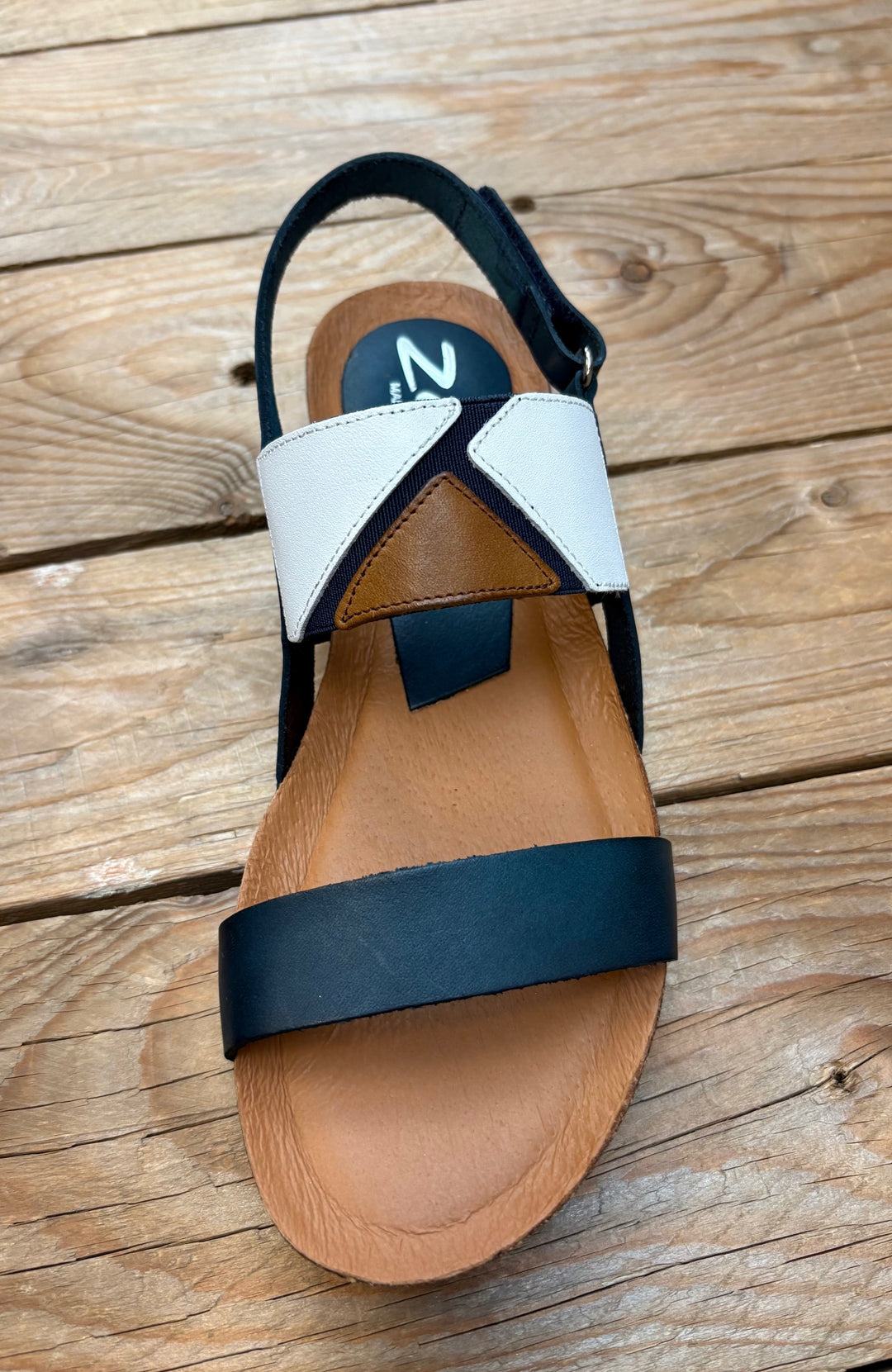 Womens Zeta Rallar Sandal - Marino / Blanco / Cuero