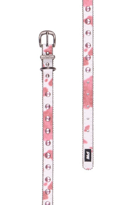 Pure Western Randy Dog Collar - Pink / Tan