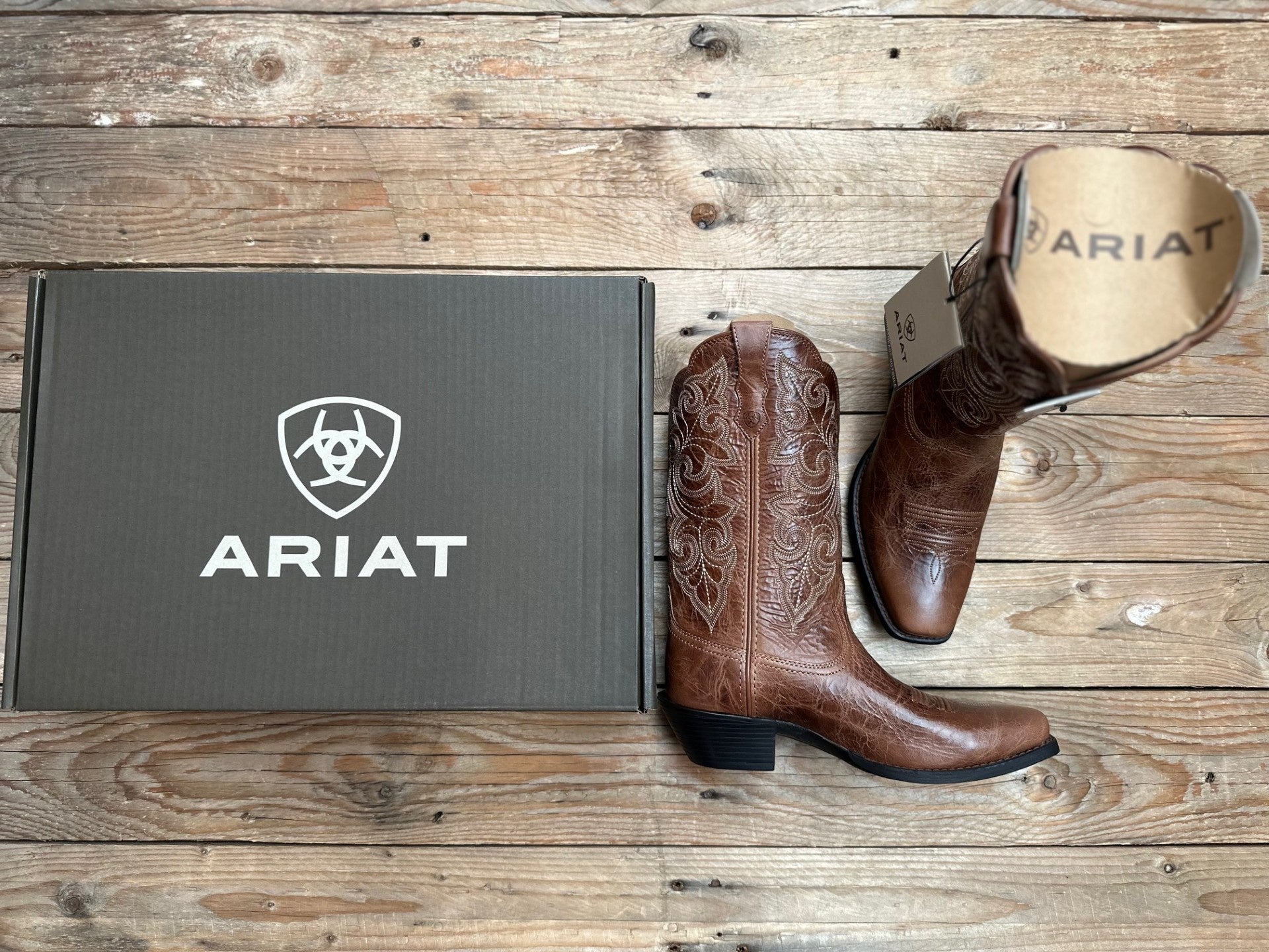 Womens Ariat Round Up Square Toe Boot - Ready Russet (7503752527949)