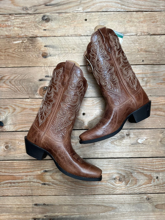 Womens Ariat Round Up Square Toe Boot - Ready Russet (7503752527949)