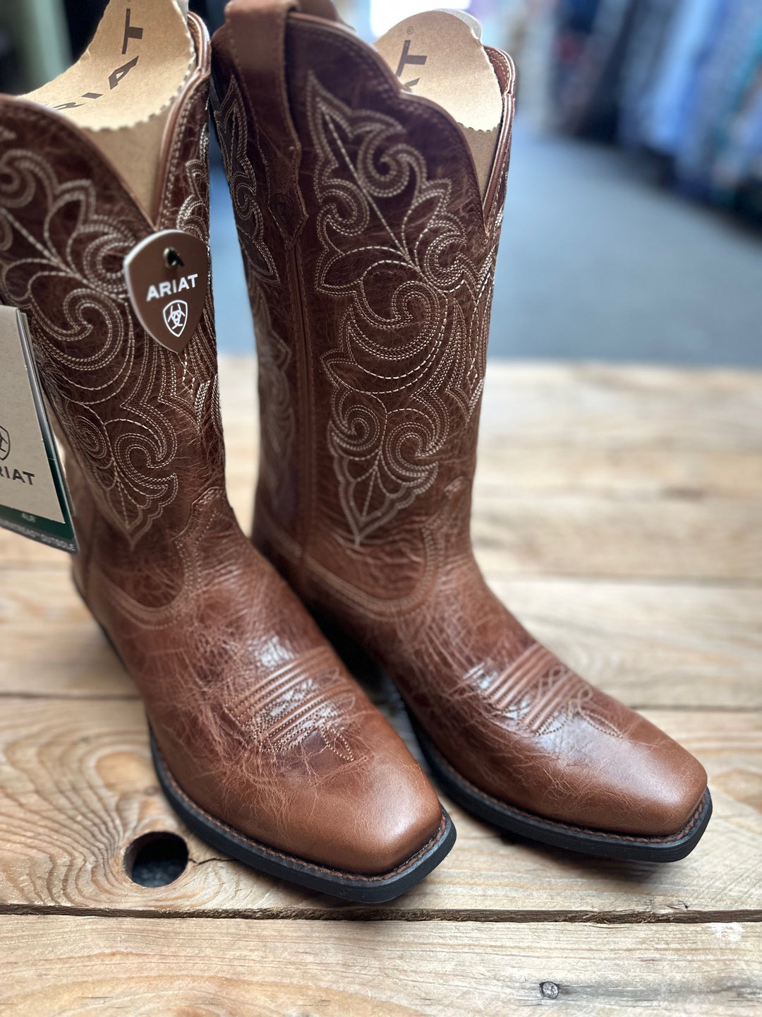 Womens Ariat Round Up Square Toe Boot - Ready Russet (7503752527949)