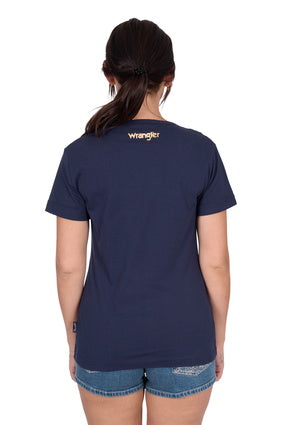 Womens Wrangler Reese SS Tee - Navy (7553546879053)