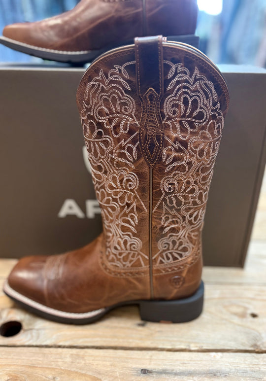 Womens Ariat Round Up Remuda Western Boot - Aged Tan