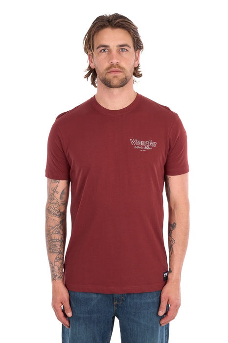 Mens Wrangler Richard Short Sleeve Tee Tshirt - Cognac