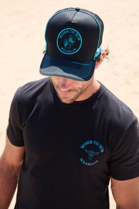 Wrangler Ricky High Profile Trucker Cap - Black