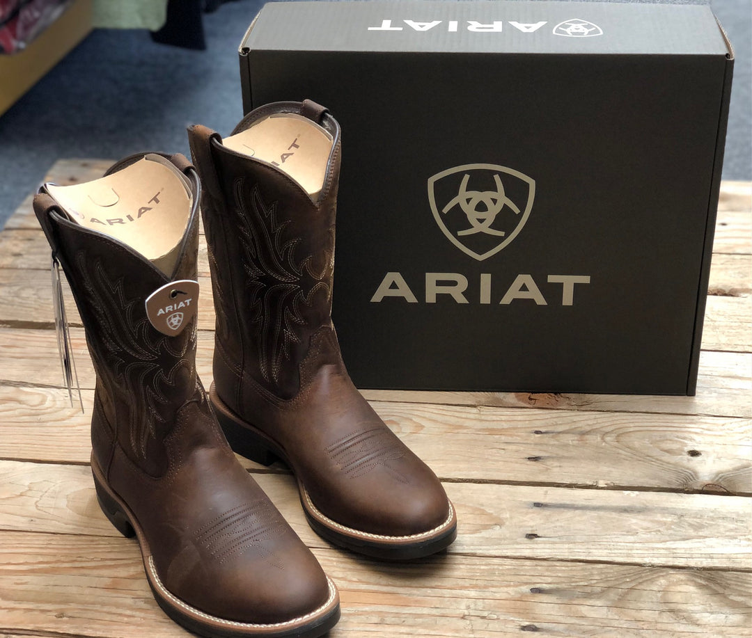 Mens Ariat Ridgeback Round Toe Boot - Distressed Tan (7350958850125)