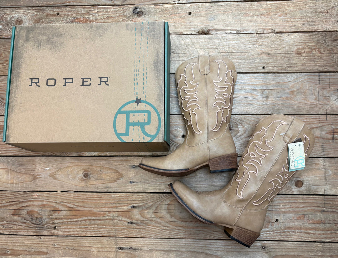 Womens Roper Riley Flextra Cord - Beige