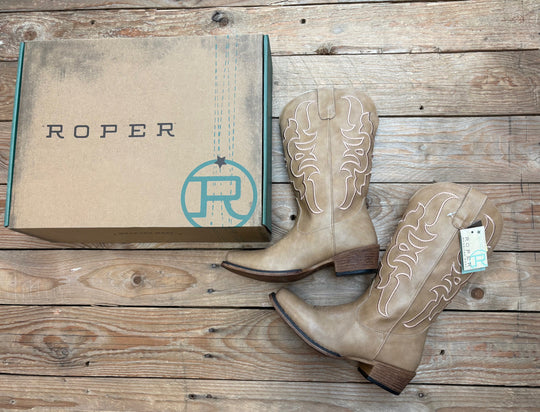 Womens Roper Riley Flextra Cord - Beige