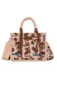 Wrangler Rodeo Print Crossbody Bag - Pink or Natural