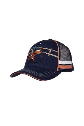 Kids Pure Western Rodeo Trucker Cap - Navy (7362443739213)